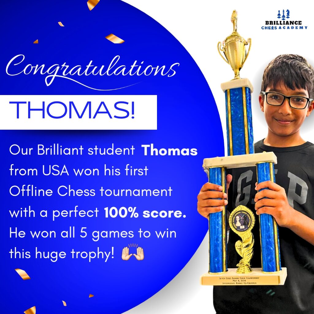 Thomas from USA became Champion in his first Offline Tournament!!