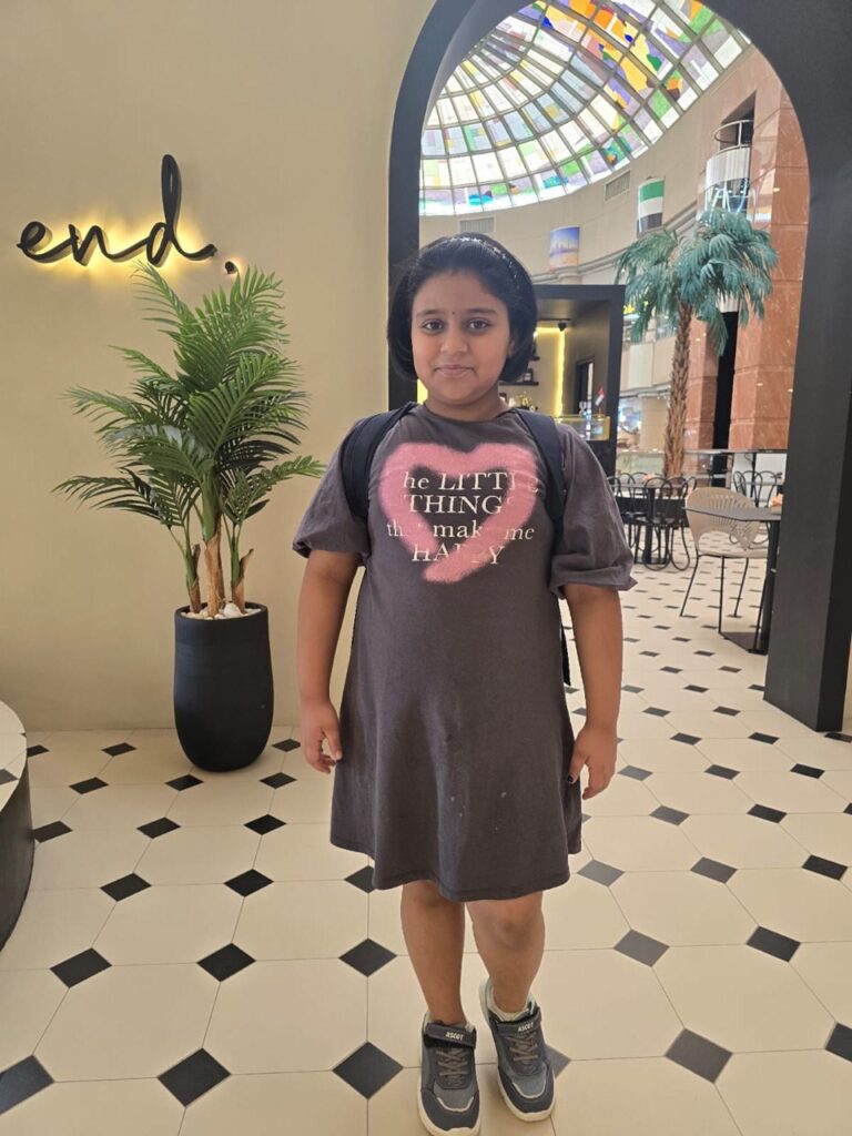 Brilliant kid of the month from UAE – July 2025- Swasthika Kandoth Nallakandy