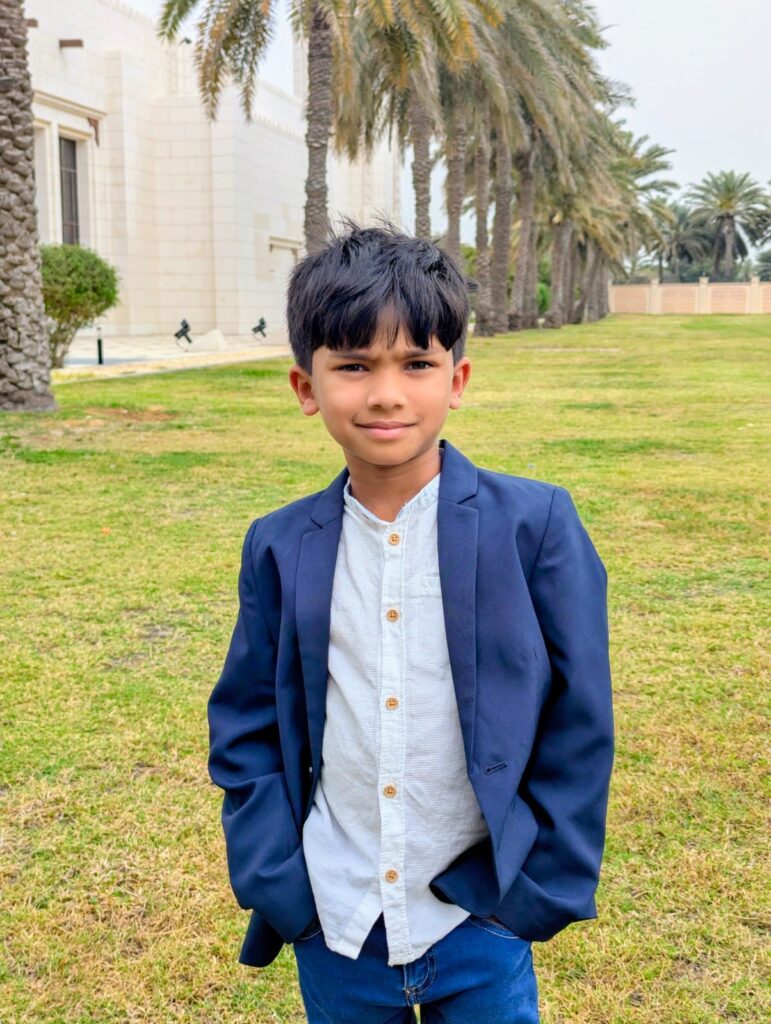 Brilliant kid of the month from UAE – August 2026 – Azlaan Zia