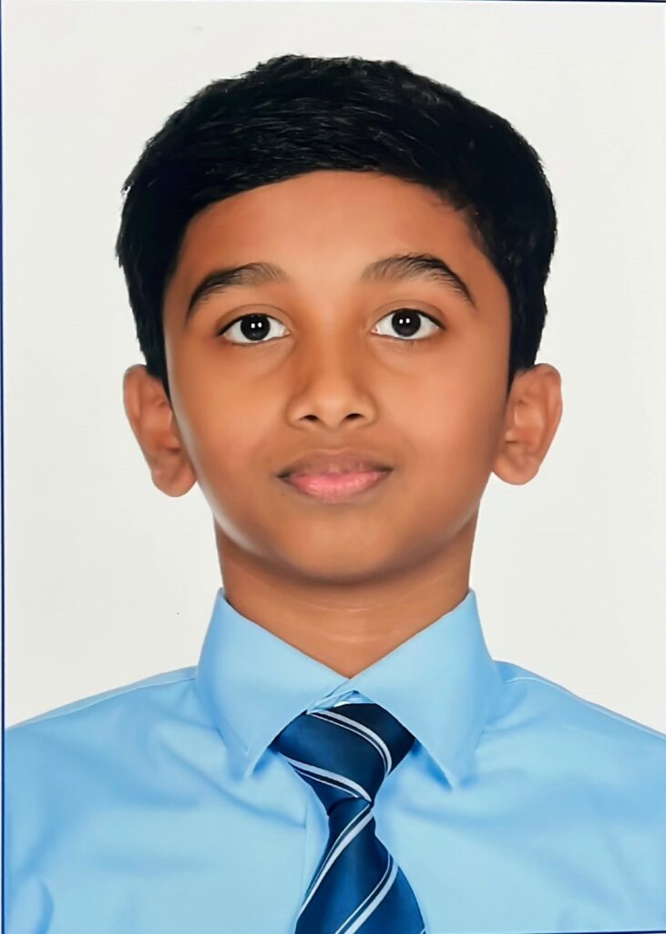 Brilliant kid of the month from UAE – August 2026 – Nihal Sanjul Vinod